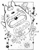 Totoro Ghibli Colouring Sheet Pauletpaula Colorear Paula Crate Cenital Galery Doghousemusic sketch template
