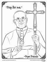 Coloring Pope Francis Pages Catholic Template Schools Week Kids Choose Board sketch template