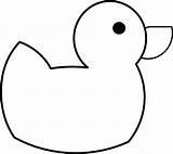 Duck Rubber Outline Coloring Template Clipart Pages Clip Printable Duckling Ducky Preschool Cliparts Stencil Kids Easy Animals 1470 Color Cartoon sketch template