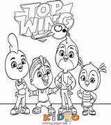 Wing Top Coloring Friends Book Pages Kids Print sketch template