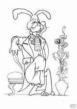 Hatter Wonderland Alice sketch template