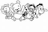 Pooh Winnie Coloring Pages Baby Cute Tigger Drawing Christmas Piglet Tiger Fall Colouring Drawings Print Printable Getcolorings Color Getdrawings Colorings sketch template