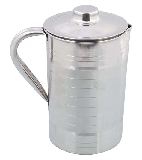 buy skars  stainless steel water jug simple design   lid  perfect  dinning table