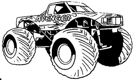 avenger monster truck monster truck coloring pages truck coloring
