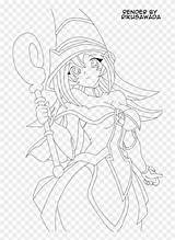 Coloring Pages Magician Dark Girl Comments sketch template