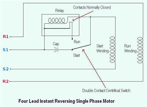 lead instant reversing single phase motor diagram motor wire