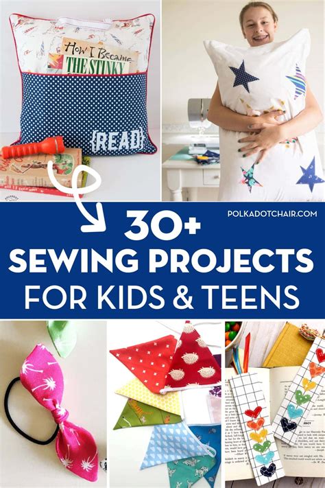 beginner sewing projects  kids teens polka dot chair