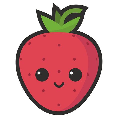 cute strawberry stickers  cute recipes redbubble