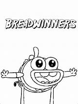 Breadwinners Coloring Fargelegging Disegni Ausdrucken Websincloud sketch template