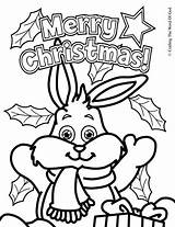 Christmas Coloring Bunny Pages Rabbit Color Kids Printable Getdrawings Crafts Craftingthewordofgod Choose Board sketch template