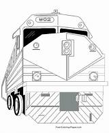 Coloring Pages Trains Train Printable sketch template