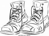 Boots Old Vector Clipart Hiking Walking Boot Drawing Army Stock Tattoo Combat Shoes Style Coloring Alamy Sketch Illustration Getdrawings Drawings sketch template