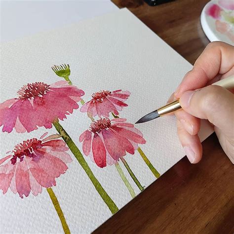 watercolor flower painting ideas  beginners beautiful dawn designs