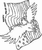 Coloring Pages Eagle Flag Bald American July 4th Usa Printable Color Drawing Outline Print Ngn Source Birds Happy Online Firework sketch template