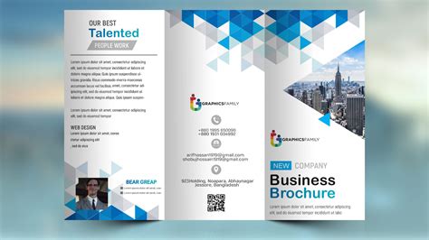 corporate business brochure tri fold design graphicsfamily