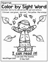 Coloring Sight Word Color Pages Words Fall Printable English Kindergarten Worksheets Colouring Kids Style Education Colour Literacy Math Drawing Print sketch template