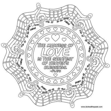 love quote mandala  color  quote words words colouring