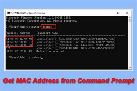 mac address cmd how to get mac address from command prompt