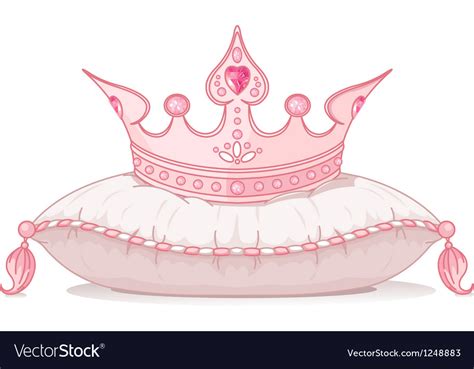 Crown On Pillow Royalty Free Vector Image Vectorstock