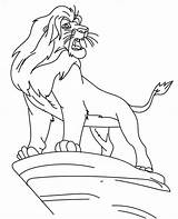Coloring Pages Simba Printable Lion King Scar Pride Lands Saves Defeats sketch template