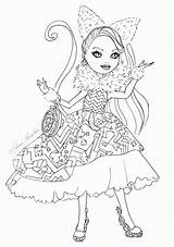Coloring Ever High After Pages Kitty Cheshire Printable Schoolers Royal Raven Hatter Madeline Queen Wonderland Girl Girls Print Colouring Too sketch template