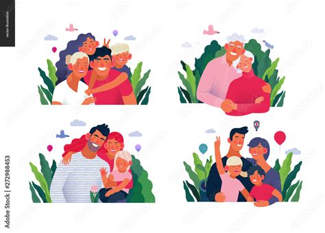 medical insurance template  happy family set stock vector adobe stock