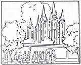 Coloring Temple Lds Pages Salt Lake Book Mormon City History Kids Color Drawing Conference General Printable August 1923 Church Primary sketch template