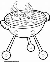 Bbq Clipart Grill Cooking Hamburgers Bw sketch template