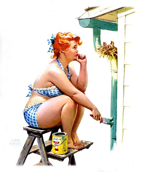 Sexy Illustrations Of Hilda The Plus Size Pin Up From The 50s Bored