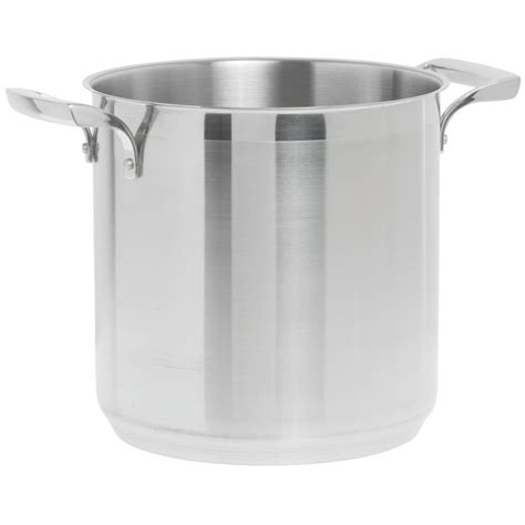 browne thermalloy  qt stainless steel stock pot