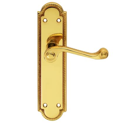 carlisle brass georgian shaped polished brass door handles fg sold  pairs  door
