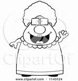 Cartoon Clipart Granny Waving Chubby Coloring Outlined Vector Cory Thoman Grandparents Quotes Quotesgram 2021 sketch template