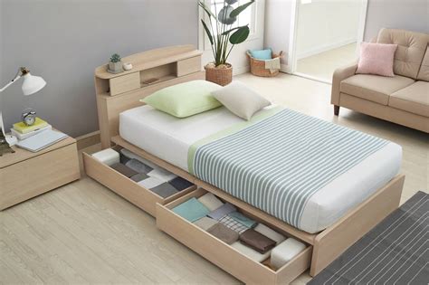 storage ideas    bed  maximize  space homedude