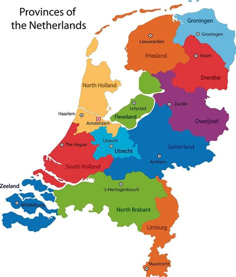 netherlands provinces map map  netherlands provinces western europe europe