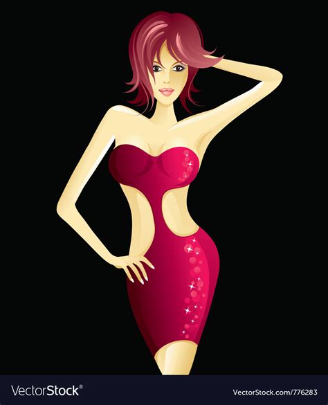 sexy woman in city royalty free vector image vectorstock