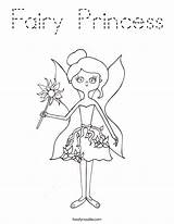 Coloring Fairy Princess Outline Template Noodle Twistynoodle Built California Usa Twisty Cursive Melissa Print sketch template
