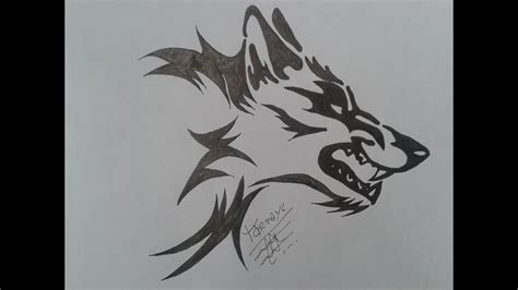 How To Draw Wolf Tattoo طريقة رسم الدئب Draw Wolf رسم دئب