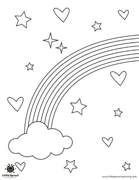 woah  triple rainbow coloring page  sprout art learning lab