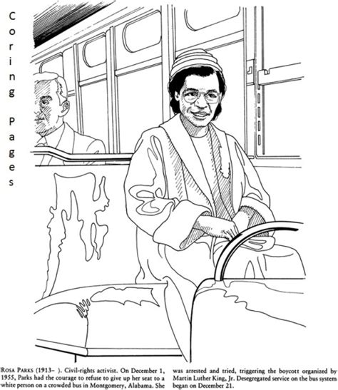 rosa parks coloring pages