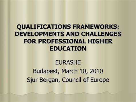 qualifications frameworks developments  challenges
