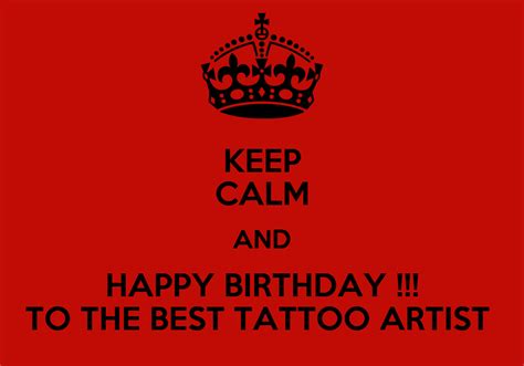 calm  happy birthday    tattoo artist poster aa
