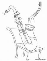 Saxofones Saxophone sketch template