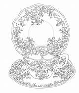 Coloring Tea Pages Party Book Adult Elegant Books Sheets Cups Issuu Printable Embroidery Kids Teapots Etc Cup Patterns Choose Board sketch template