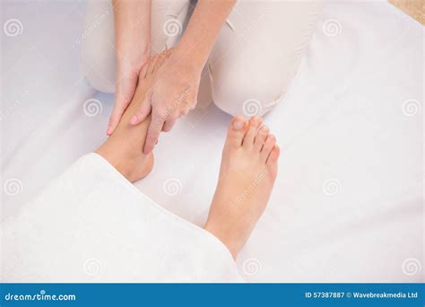 Woman Getting A Foot Massage Stock Image Image Of Calm Serenity