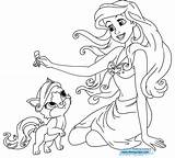 Coloring Pets Pages Disney Palace Princess Mermaid Google Ariel Colouring Søgning Coloriage Christmas Sheets Book Printable Kids Color Cartoons Visit sketch template