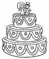 Cake Wedding Coloring Pages Drawing Birthday Color Decorated Beautifully Template Cakes Printable Preschool Place Slice Tocolor Sketch Tiered Getdrawings Paintingvalley sketch template