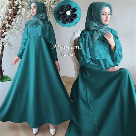 baju warna ijo tosca cocok  jilbab warna  voal motif