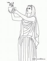 Coloring Pages Persephone Goddess Popular Greek sketch template