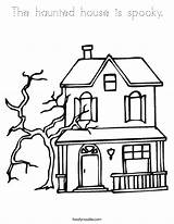 Haunted House Spooky Coloring Built California Usa sketch template