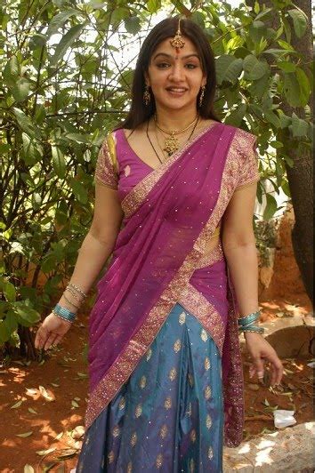 aarthi agarwal hot in blue and pink saree hot indian